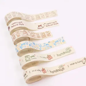 Cotton linen ribbon tape for DIY crafts handmade bows gift wrapping sewing accessories art style