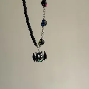 Halloween cartoon vleermuis hanger kralen ketting gotische stijl sieraden voor vrouwen