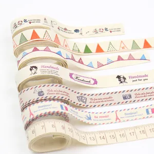 Cotton linen ribbon DIY craft decorative tape vintage sewing trimming handmade fabric tape rolls