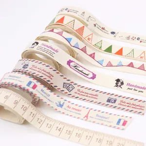 Cotton linen ribbon DIY craft tape for hair bows sewing accessories decorative fabric trim