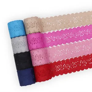 Nastro in Grosgrain di Poliestere Floreale Doppia Faccia Intagliato Nastro a Trasferimento Termico Sfumato Colorato per Decorazione Artigianale Fai da Te