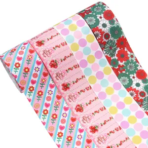 38mm bedrukte grosgrain lint set voor DIY ambachten cadeaus verpakken naaien en accessoires