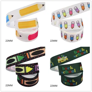 Κορδέλα grosgrain 22mm με σχέδιο κινούμενων σχεδίων για DIY φιόγκους και κορδόνια.