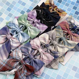 Noeuds papillon a carreaux style JK japonais pour chemises scolaires, accessoire mignon