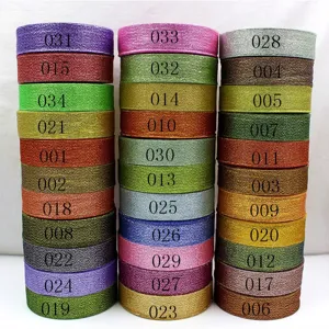 Glitzer Metallic Band Rolle Glitzernde Samtbänder Borten Für Haarschleifen Handarbeit Bekleidung DIY Zubehör Schleifenmachen Verpackung Dekoration Geschenkverpackung
