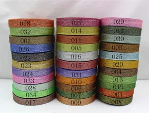 Glitter Velvet Ribbon Polyester Metallic Shiny Webbing Ribbon For Bow Crafts DIY Hair Accessories Gift Wrapping Garment Trim Material