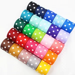 Nastro Grosgrain a Pois da 38mm Tessuto in Poliestere per Fiocchi per Capelli Confezioni Regalo Decorazioni Festa Fai da Te