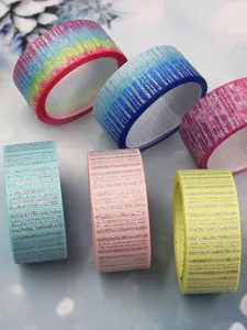 Ρολά από κορδένα grosgrain 25mm με γκλίτερ σε ντεγκραντέ και μονόχρωμα για φιόγκους.