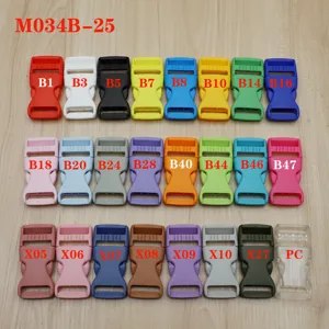 Colorful 25mm Plastic Side Release Buckle For Backpack Suitcase Webbing Strap Adjuster Clip Outdoor Bag Replacement Accessorie