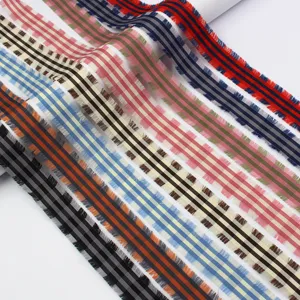 Nastro con frange fatto a mano a quadri colorati righe fai da te accessori