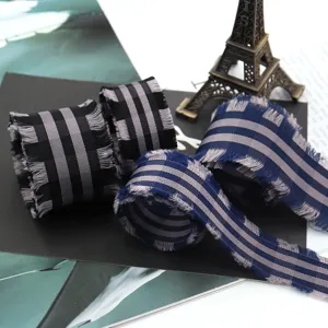 Nastro a quadri con frange fatte a mano fai da te accessori per capelli fiocco nastro
