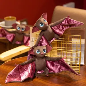 Cute vampire plush bat doll, soft stuffed animal toy, perfect holiday gift and room decor.