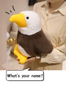 Simulation bald eagle plush toy cute stuffed animal doll children companion pillow gift