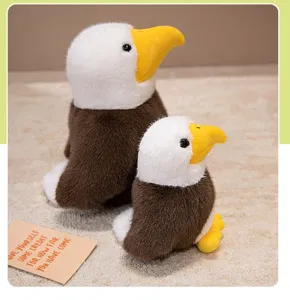 Simulation bald eagle plush toy cute bird doll kids companion pillow soft gift wholesale