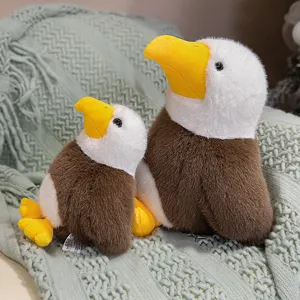 Cute simulation bald eagle plush toy set, soft stuffed bird doll for kids companion and gift.