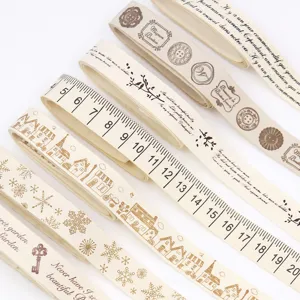 DIY cotton linen ribbon vintage printed sewing tape for handmade crafts bows decoration