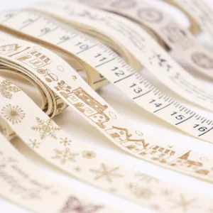 Cotton linen ribbon tape DIY handmade craft vintage printed fabric for hair bow gift wrapping.