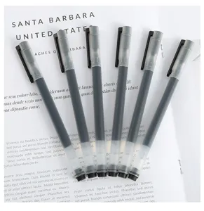 0.5mm quick drying black gel pen detail, smooth writing stationery for office and student study.