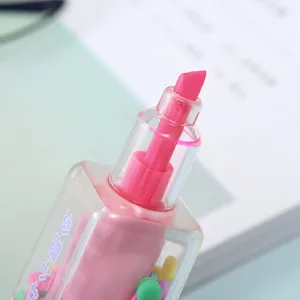 Kreativer Nagellack Textmarker süßer Blumen Marker Stift für Schüler Schulbedarf Schreibwaren