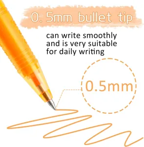 Stylo gel effaçable à pointe ogive de 0.5mm pour écriture quotidienne fluide et papeterie