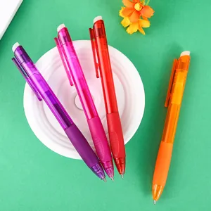 Buntes abwischbares Gelstifte Set mit 4 Farben, glattem Schreiben und sauberem Radiergummi.
