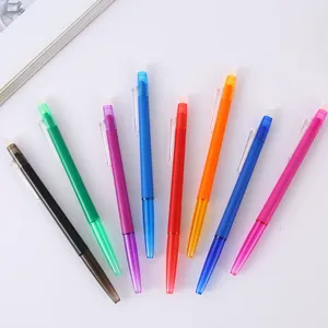 Stylo Gel Effaçable À Poussoir Encre Thermique 0.5mm Plastique Multicolore Papeterie pour Bureau École Écriture