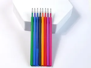 Set di ricariche per penne gel cancellabili colorate, punta a proiettile, cancelleria liscia.