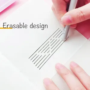 Bonito bolígrafo de gel borrable 0.35 mm bolígrafo de fricción material escolar