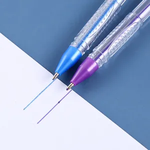 Details of the 36-color glitter gel pen set, showing smooth writing lines for students.