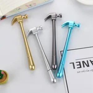 Kreatives Metall-Hammer-Gelschreiber-Set, niedliche Neuheit Schreibwaren für Studenten.