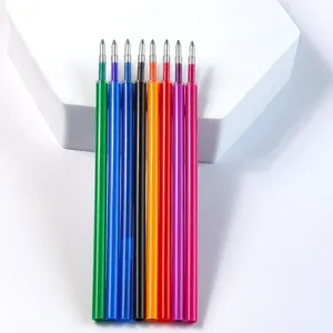 Set di ricariche per penna gel cancellabile colorata con vari colori per cancelleria studenti.