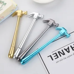Kreativer metallfarbener Hammer-Gel-Tintenroller fuer Schueler Schreibwaren Stift
