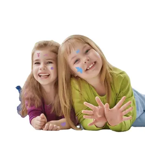 Set tatuaggi temporanei bambini adesivi viso simpatici cartoni animati colorati festa