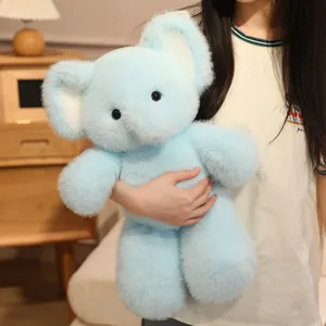 Cute Stuffed Animal Plush Toy Soft Elephant Bear Rabbit Doll Kawaii Cartoon Companion Pillow Kids Birthday Gift