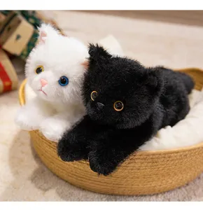 Cute kitten plush toy stuffed cat doll soft cute animal pillow birthday gift for kids