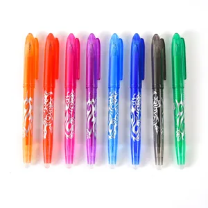 8er Set bunte radierbare Gelschreiber 0.5mm reibungslos loesbare Tinte Schreibtueren.
