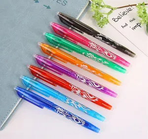 Set de stylos gel effaçables colorés 8 couleurs écriture lisse 0.5mm papeterie bureau