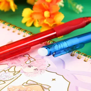 Auslöschbare Gelstifte Set mit niedlichem Notizbuch, farbige Tintenroller für Schule und Büro.