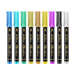 Temporary tattoo marker pens set, colorful body painting pens for DIY skin art design.