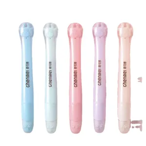 Carine penne stilografiche cancellabili con cappucci da giraffa in 5 colori pastello per scrittura.