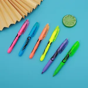 Buntes radierbares Textmarker-Set, 6 lebendige Farben Reibungsstifte für Büro und Schule.