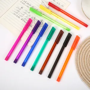 Set di penne a sfera triangolari colorate 12 colori per cancelleria scolastica e scrittura