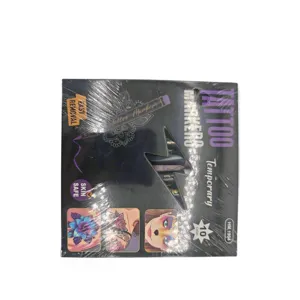 10 colors temporary tattoo markers set skin safe body paint pen waterproof fast drying box main view
