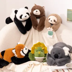 Peluche Lindo Animal Perezoso Panda Koala Dinosaurio Muñeca Suave Niños Almohada de Confort Regalo Cumpleaños