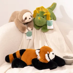 Lindo peluche perezoso dinosaurio panda juguete suave muñeca de regalo para niños