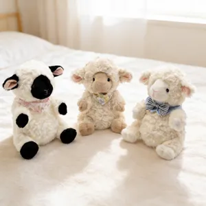 Morbido agnello peluche simpatico animale di peluche seduto bambola dolce per regalo bimbo