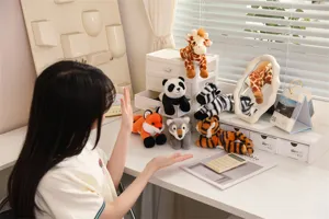 Leuke geassorteerde dieren pluche speelgoed set zachte poppen voor kinderkamer