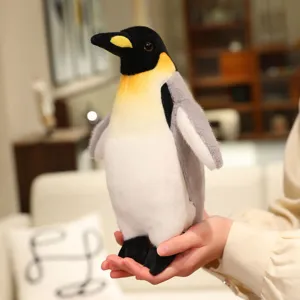 Cute emperor penguin plush toy soft animal doll for kids companion and comforting decoration