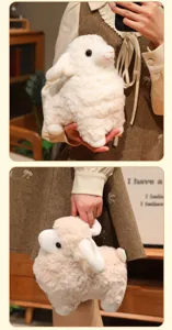 Lindo peluche oveja suave juguete cordero para niños cojín abrazo acogedor muñeco peluche blanco