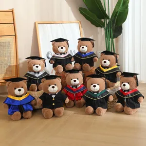Schattige Afstudeer Teddybeer Pluche Knuffel Doktersmuts Beer Pop Zacht Speelgoed Afstudeercadeau Voor Kinderen